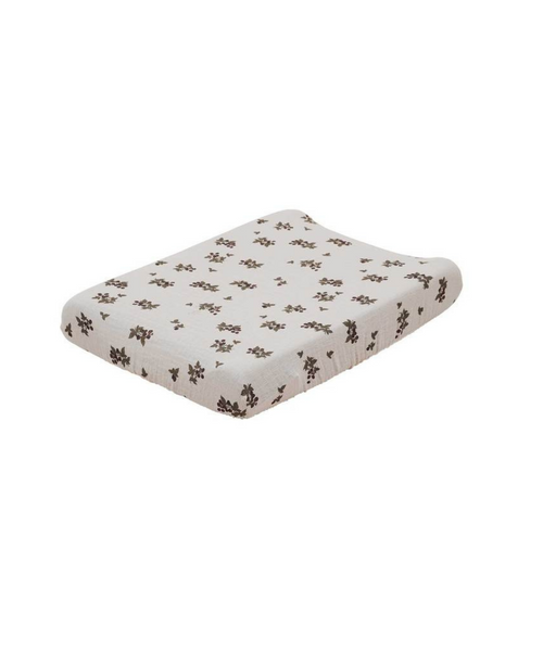 Garbo and Friends Changing Mat Cover Blackberry Muslin