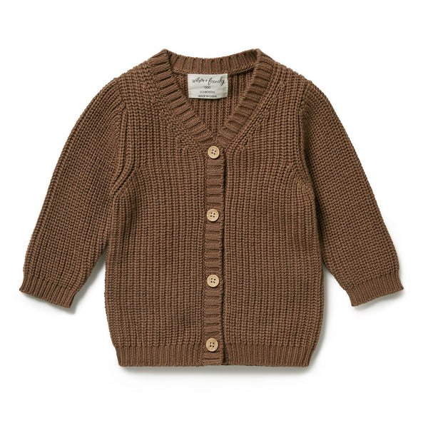Wilson and Frenchy Knitted Button Cardigan Dijon