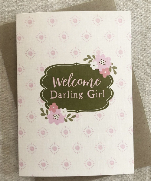 Baby Gift Card - Welcome Darling Girl