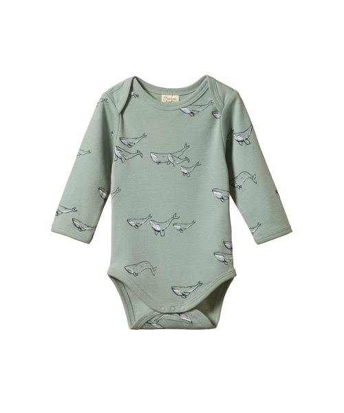 Nature Baby Long Sleeve Bodysuit Humpback Whale