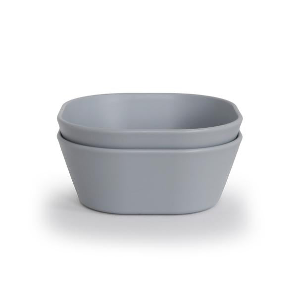 Mushie Square Dinner Bowl Set Cloud Grey | Tiny Sprout