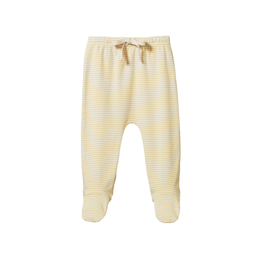 Nature Baby Footed Pants Sand Pinstripe