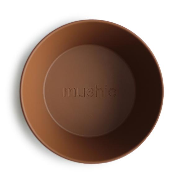 Mushie Round Dinner Bowl Set Caramel | Tiny Sprout