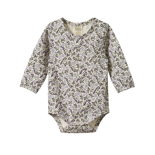 Nature Baby Stretch Jersey Long Sleeve Bodysuit Daisy Belle Lilac