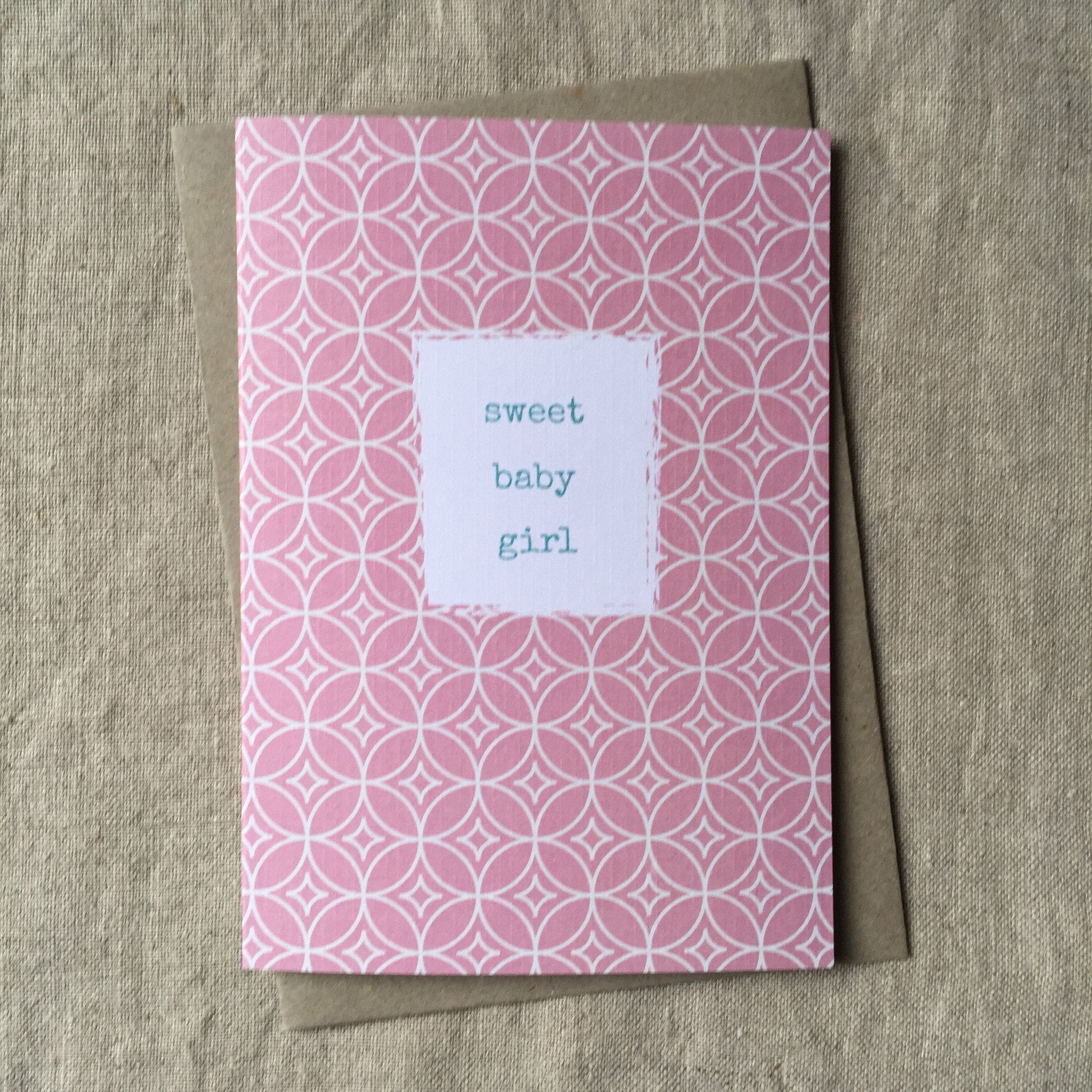 Baby Gift Card Sweet Baby Girl Tiny Sprout