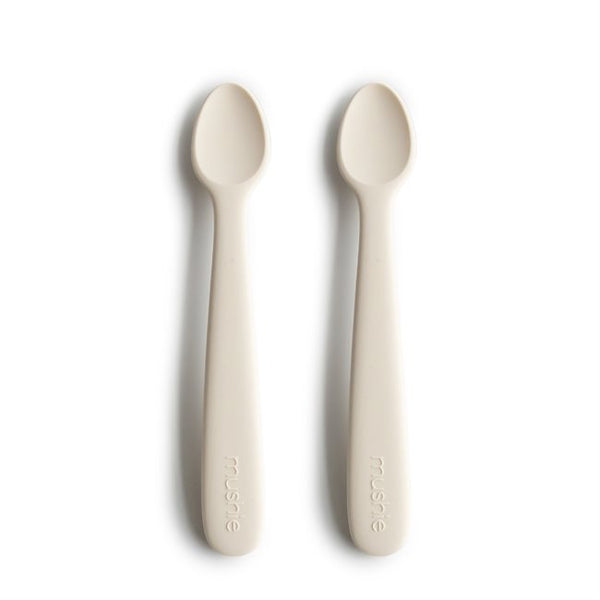 Mushie Silicone Feeding Spoons Ivory