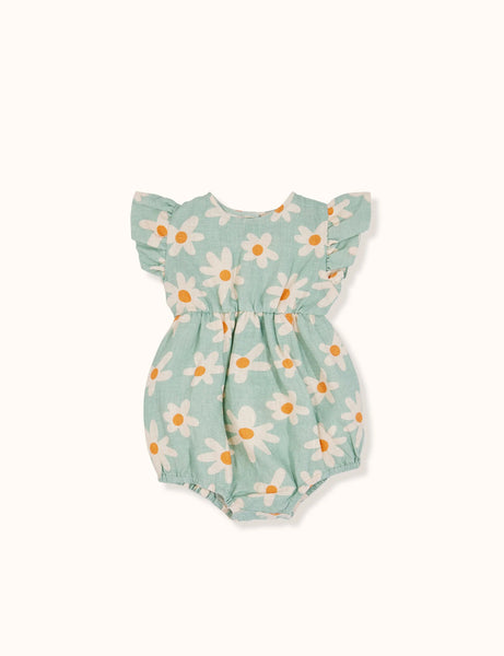 Goldie and Ace Lani Linen Romper Ditzy Daisy