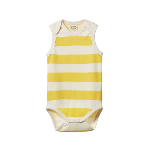 Nature Baby Singlet Bodysuit Bold Sunny Stripe