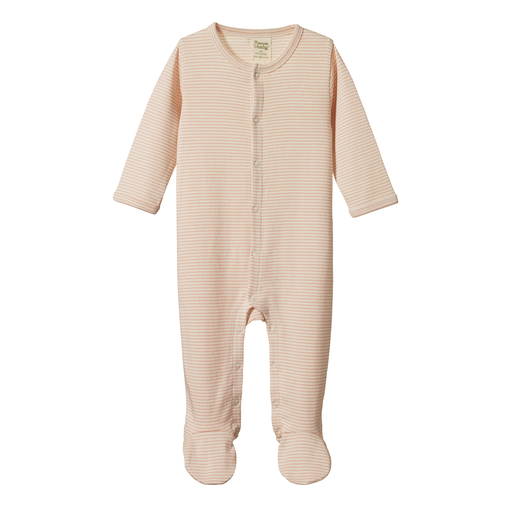 Nature Baby Footed Romper - Radish Print