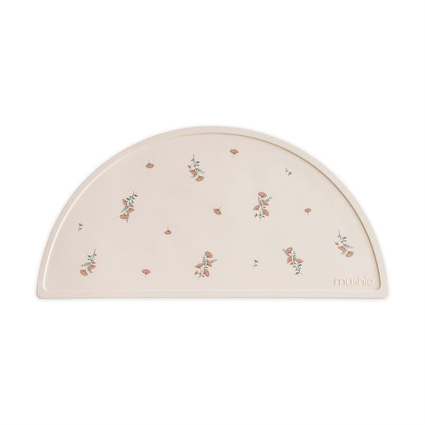 Mushie Silicone Place Mat Pink Flowers