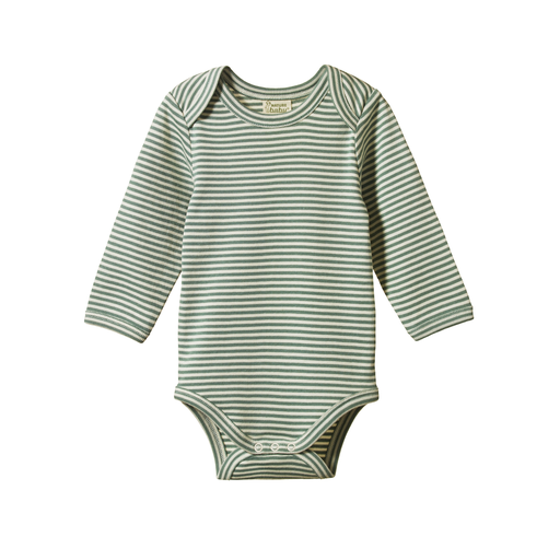Nature Baby Long Sleeve Bodysuit Lily Pad Stripe