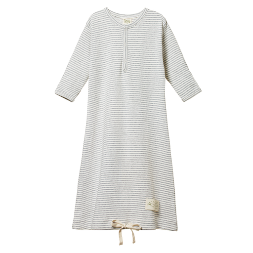 Nature Baby Gown Grey Marle Stripe