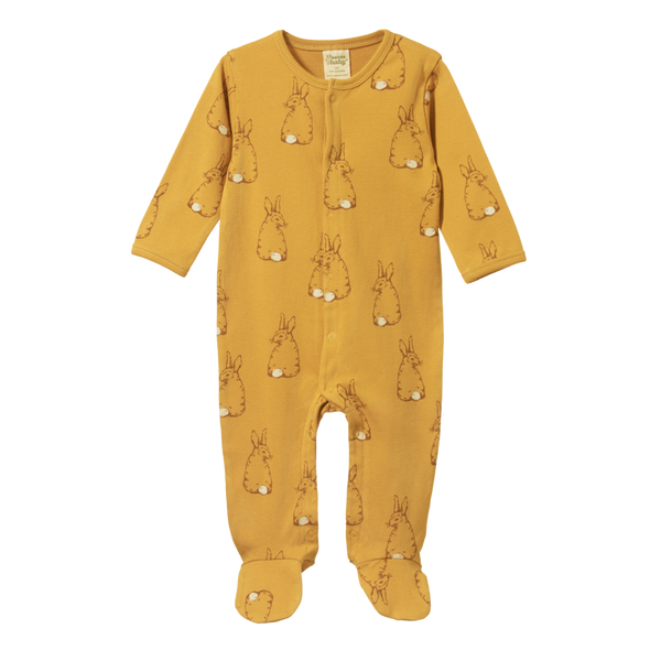 Nature Baby Stretch and Grow Romper Bunny Tales Saffron