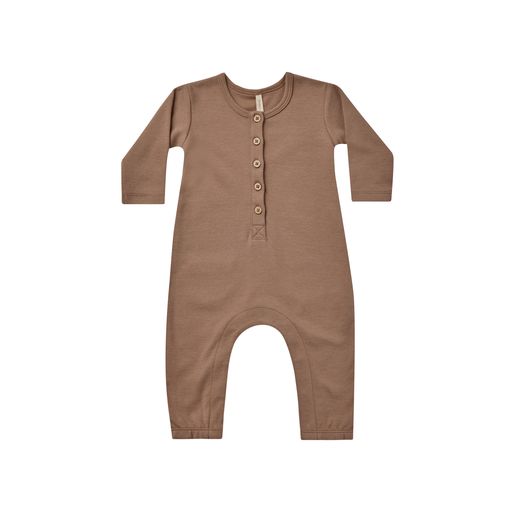 Quincy Mae Long Sleeve Jumpsuit Cocoa