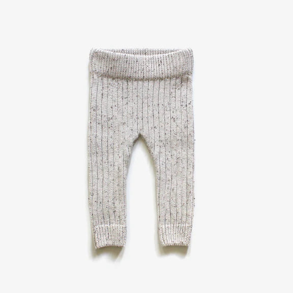 The Rest Organic Thick Knit Leggings Oatmeal Fleck