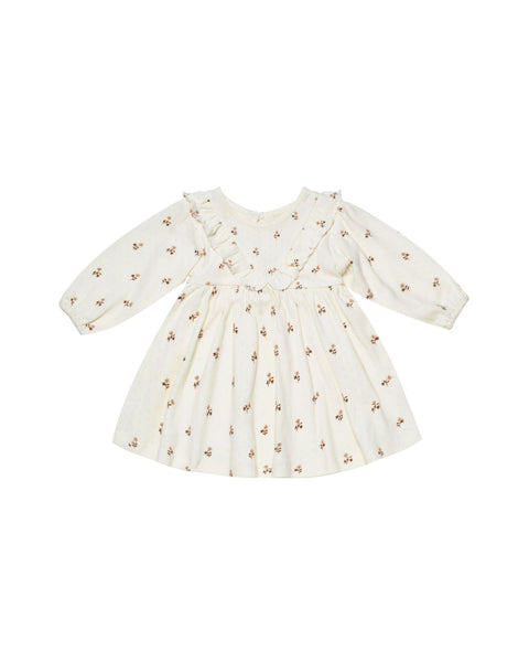 Quincy Mae Ruffle V Dress Rose Fleur