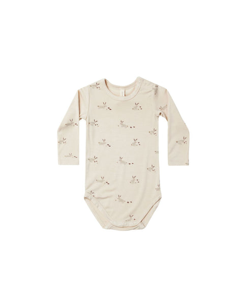 Quincy Mae Bamboo Long Sleeve Bodysuit Bunnies