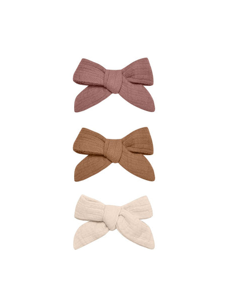 Quincy Mae Bow Set Fig, Cinnamon, Shell