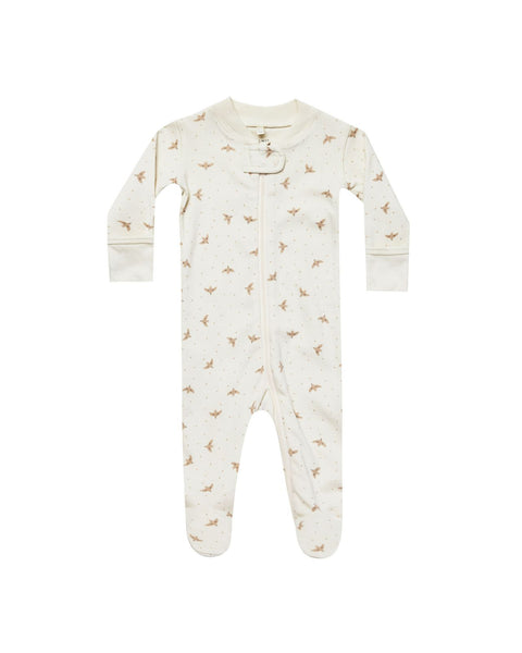 Quincy Mae Zip Footie Doves