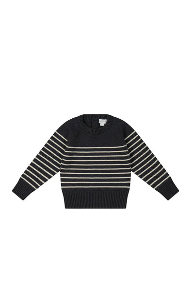 Jamie Kay Knit Elias Jumper Lava Smoke Elias Stripe