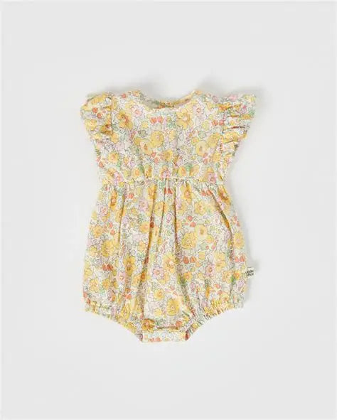 Goldie and Ace Lani Cotton Romper Betsy Yellow