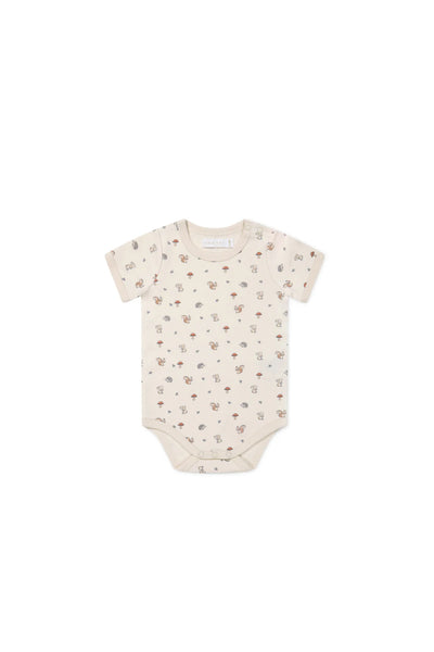 Jamie Kay Cotton Hudson Short Sleeve Bodysuit Woodland Friends