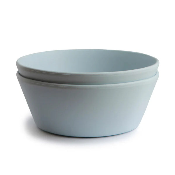 Mushie Round Dinner Bowl Set Powder Blue