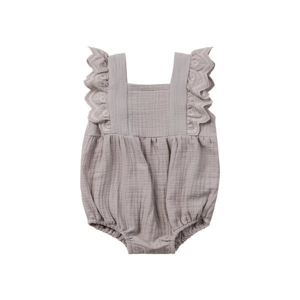 Quincy Mae Organic Naomi Romper Lavender