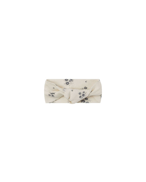 Quincy Mae Organic Baby Knotted Headband Navy Ditsy