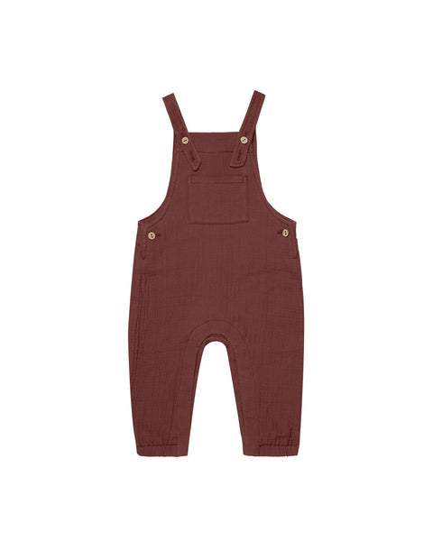 Quincy Mae Baby Overalls Plum