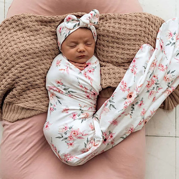 Snuggle Hunny Kids Snuggle Swaddle and Topknot Set Camille