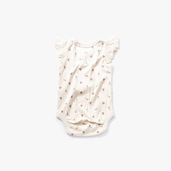 Sapling Organic Lace Bodysuit Winter Rose