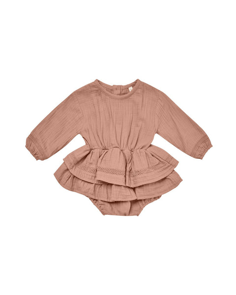 Quincy Mae Organic Rosie Romper Rose
