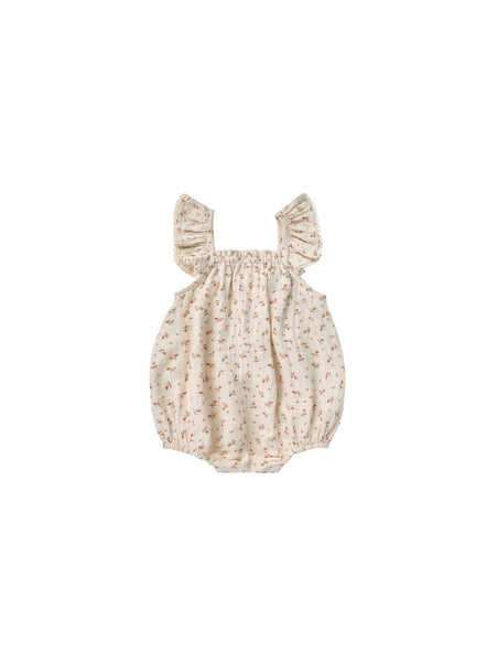 Quincy Mae Organic Bonnie Romper Ditsy Clay
