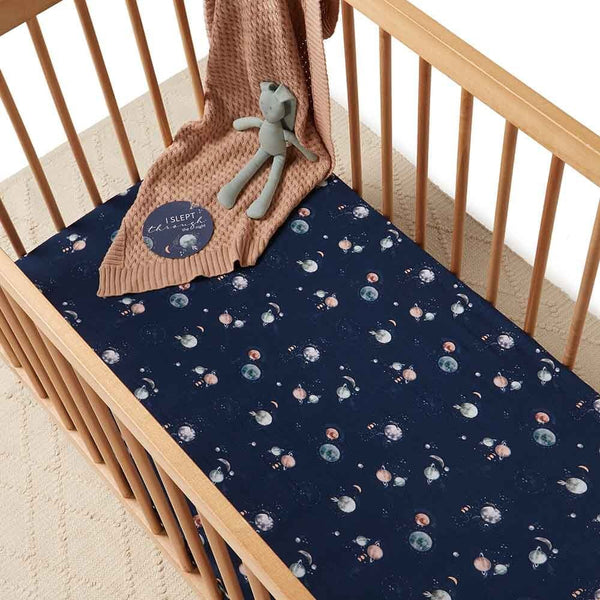 Snuggle Hunny Kids Fitted Cot Sheet Milky Way