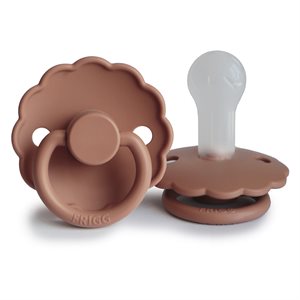 FRIGG Dummies 2 Pack Daisy Silicone Rose Gold