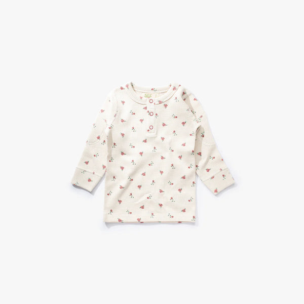 Sapling Organic Waffle Long Sleeve Tee Winter Rose