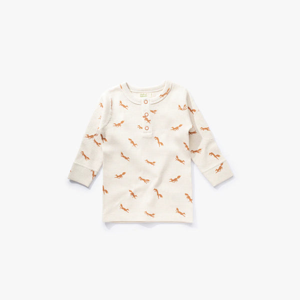 Sapling Organic Waffle Long Sleeve Tee Fox