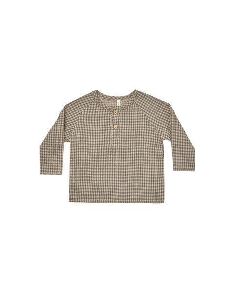 Quincy Mae Zion Shirt Forest Micro Plaid