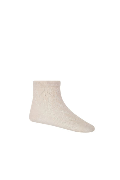 Jamie Kay Cable Weave Ankle Sock Ballet Pink