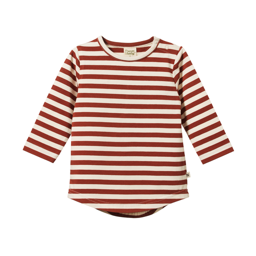 Nature Baby Stretch Jersey Everyday Tee Coco Sea Stripe