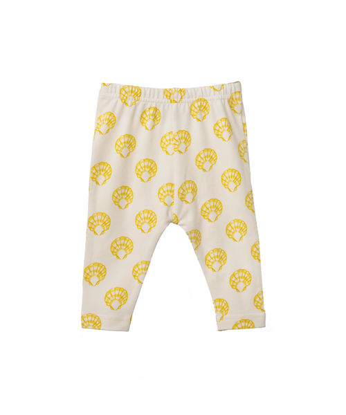 Nature Baby Leggings Scallop Shell Yellow