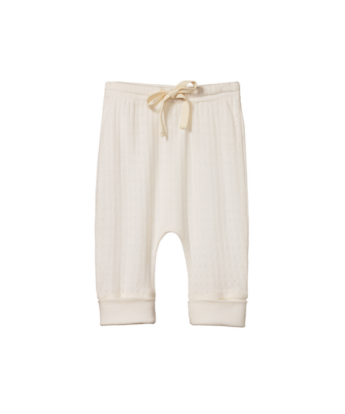 Nature Baby Pointelle Drawstring Pants Natural