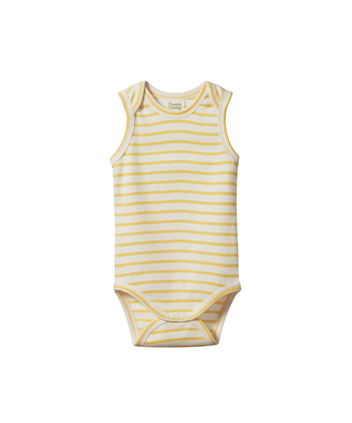 Nature Baby Singlet Bodysuit Sunshine Sailor Stripe