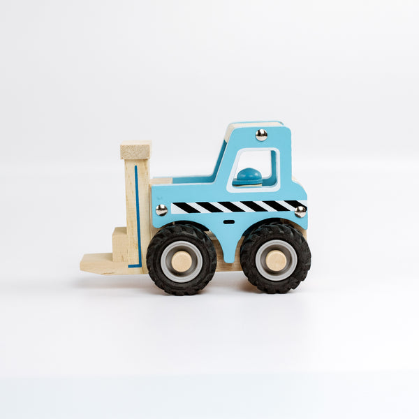 Wooden Toy Forklift Blue