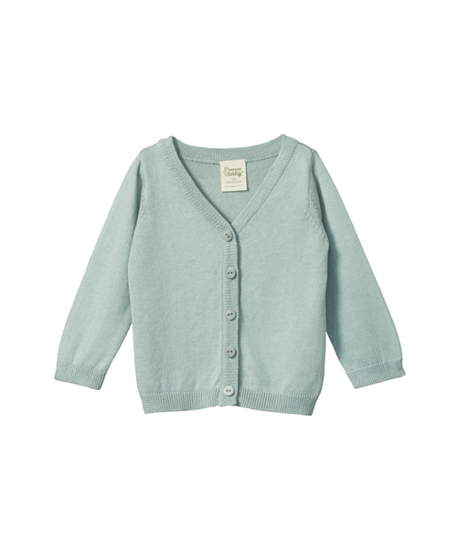 Nature Baby Light Cotton Knit Cardigan Mist