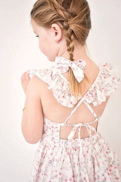 A Little Lacey Tie Back Dress Cherry Blossom Floral