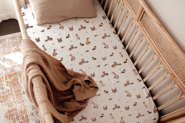 Snuggle Hunny Kids Fitted Cot Sheet Fox