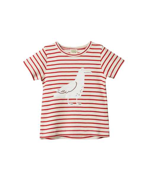 Nature Baby River Tee Albie Red Sailor Stripe