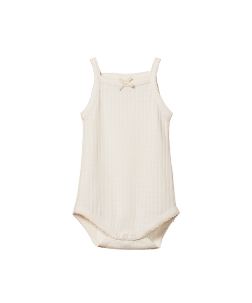 Nature Baby Pointelle Camisole Bodysuit Natural